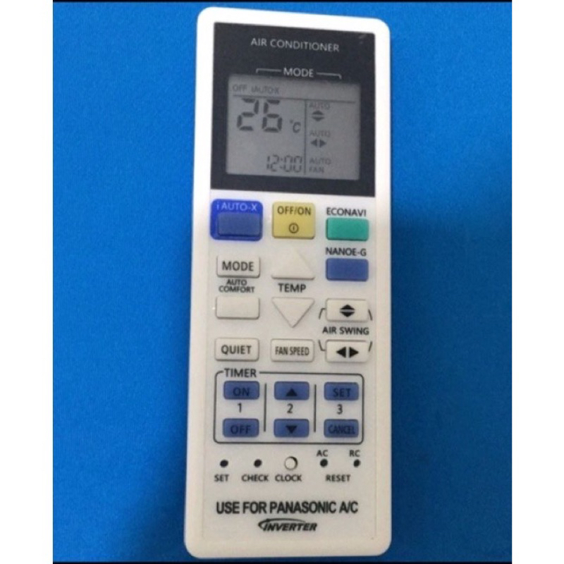 ĐIỀU KHIỂN ĐIỀU HOÀ PANASONIC INVERTER 1 CHIỀU BẢN ĐỦ NÚT