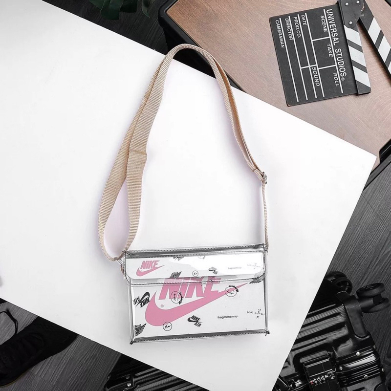 Túi xách nữ, túi đeo chéo nam, túi Nike custom mini box bag nam nữ dùng được