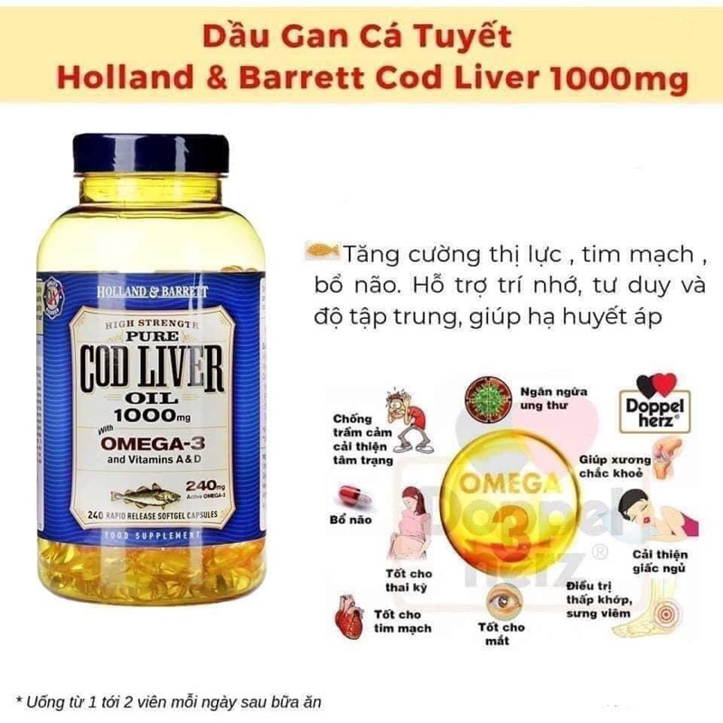 Omega 3 Holland &amp; Barrett Cod Liver Oil