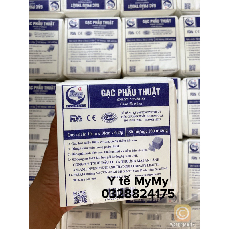 Gạc Y Tế Phẫu Thuật Đắp Mặt Nạ An Lành 10cmx10cmx 6 Lớp