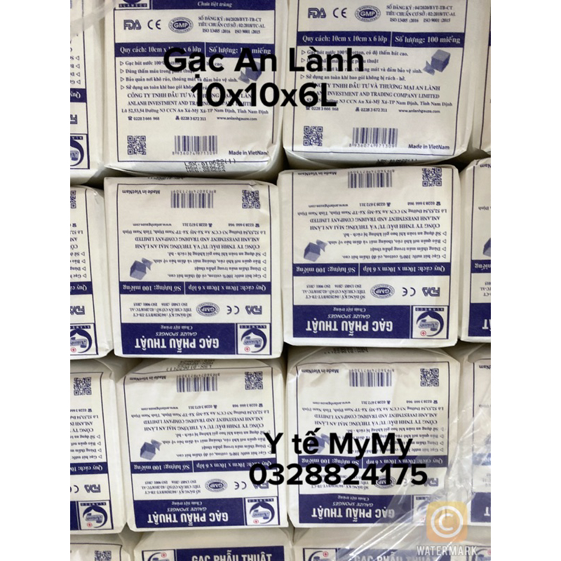 Gạc Y Tế Phẫu Thuật Đắp Mặt Nạ An Lành 10cmx10cmx 6 Lớp