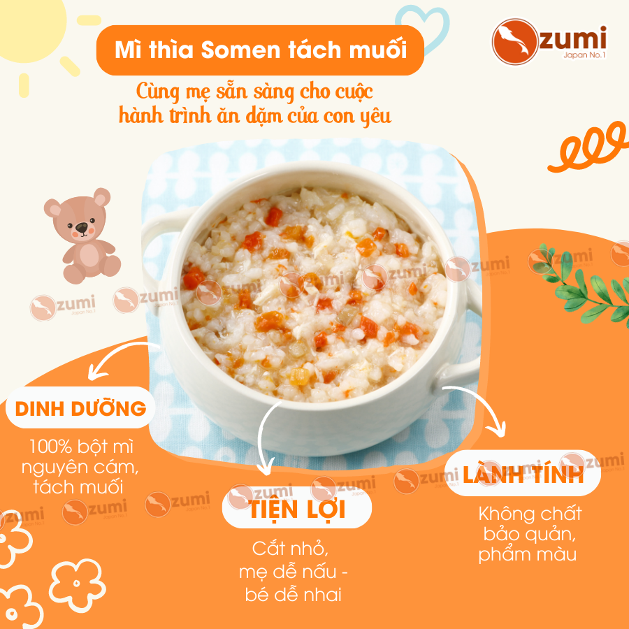 Mì Thìa Somen Tách Muối Cắt Vụn Cho Bé Từ 5 Tháng Tuổi Nội Địa Nhật Wagu Ryohin 100g  Ozumi