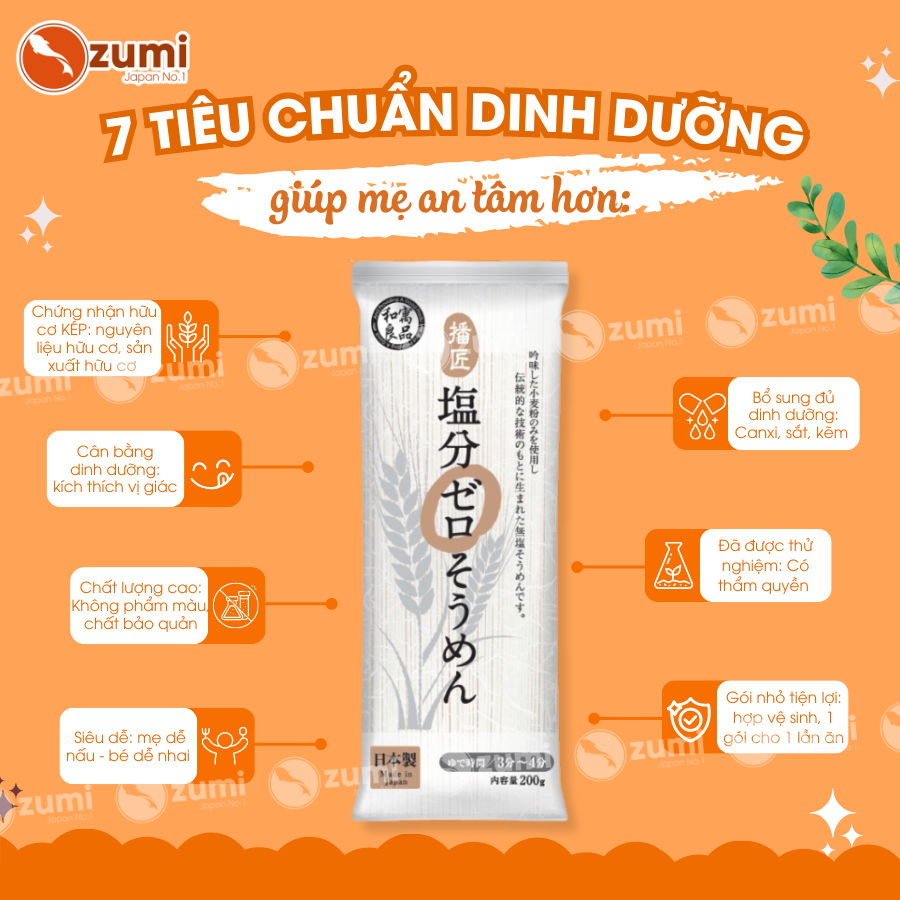 Mì Sợi Dài Somen Tách Muối Cho Bé Từ 7 Tháng Tuổi Nội Địa Nhật Wagu Ryohin  Ozumi