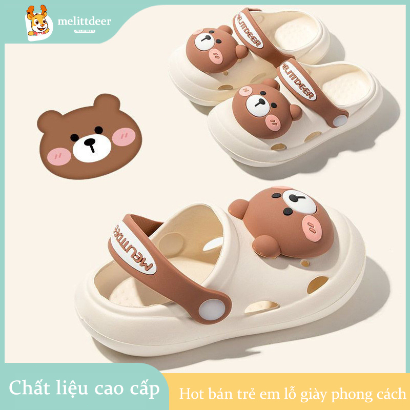 Dép cho bé Melittdeer chống trơn trượt hình động vật dễ thương