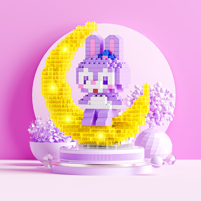 Đồ chơi khối xây dựng lắp ráp - đồ chơi ghép hình Disney mini Hình Chuột Mickey/Thỏ/Phi Hành Gia phát sáng