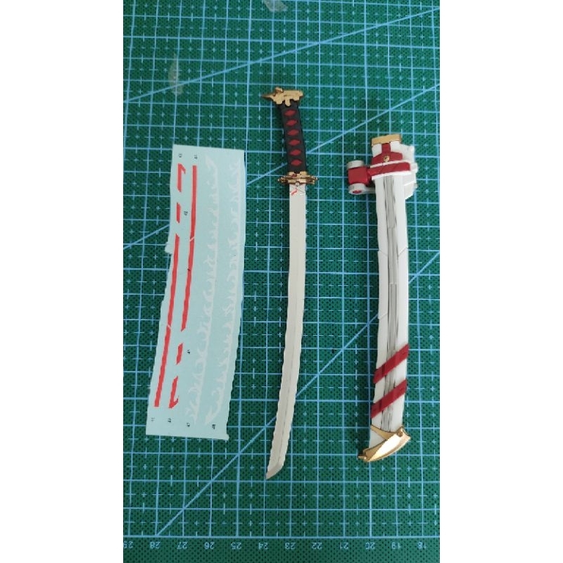 Phụ Kiện Katana Hirm Astray Red Fame MJH + Decal nước phản quang cho lưỡi kiếm