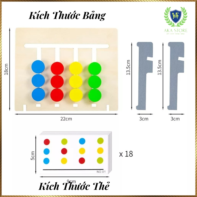 Đồ chơi gỗ thông minh phát triển trí tuệ cho bé  Bộ xếp trật tự Montessori phát triển tư duy