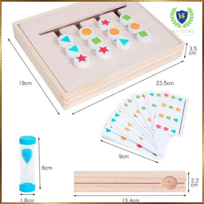 Đồ chơi gỗ thông minh phát triển trí tuệ cho bé  Bộ xếp trật tự Montessori phát triển tư duy