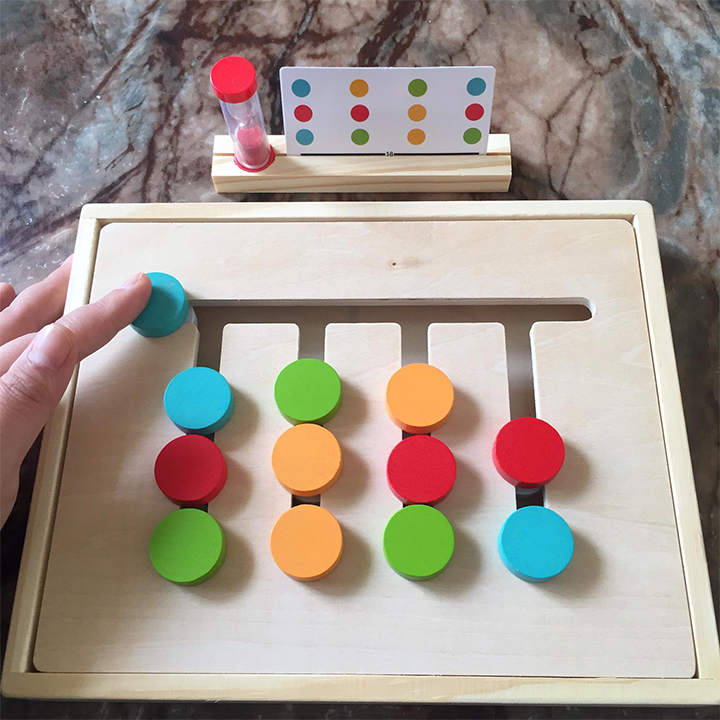 Đồ chơi gỗ thông minh phát triển trí tuệ cho bé  Bộ xếp trật tự Montessori phát triển tư duy