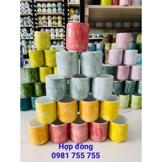 Cốc uống nước,chén trà Vân Đá - Gốm sứ Bát Tràng