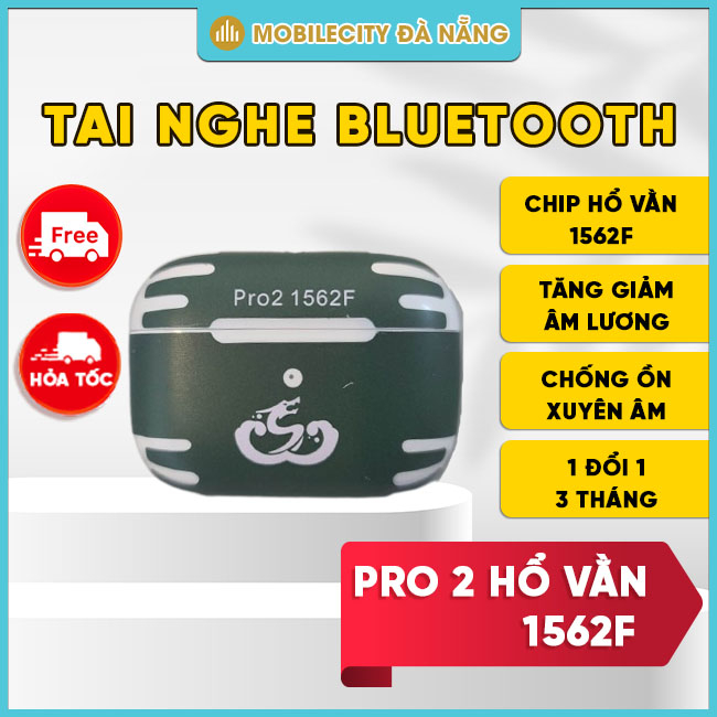 Tai nghe Bluetooth Pro 2 Hổ Vằn 1562F | Tăng Giảm Âm Lượng Trực Tiếp | Âm Thanh Không Gian - MobileCity Đà Nẵng