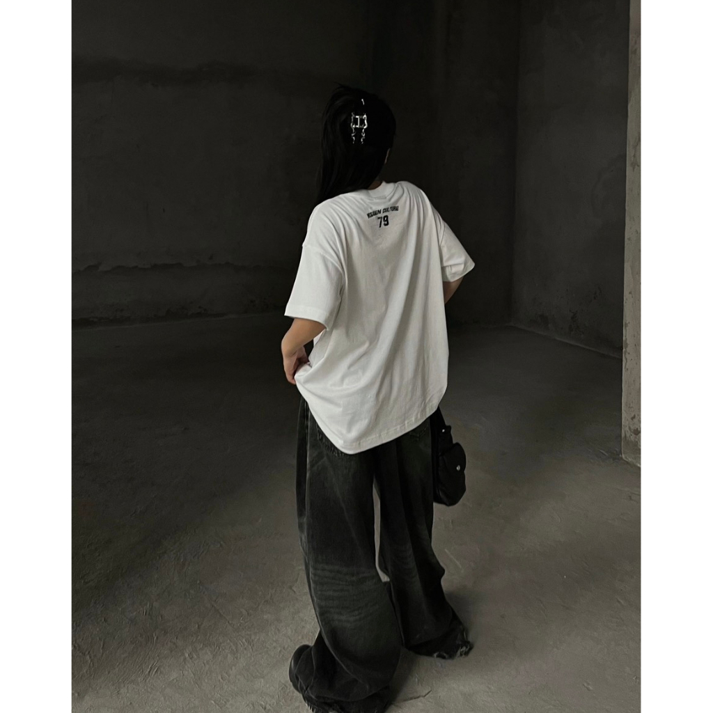 Áo thun Hidden Culture - VINTAGE CAR T-shirt - Form Boxy - White