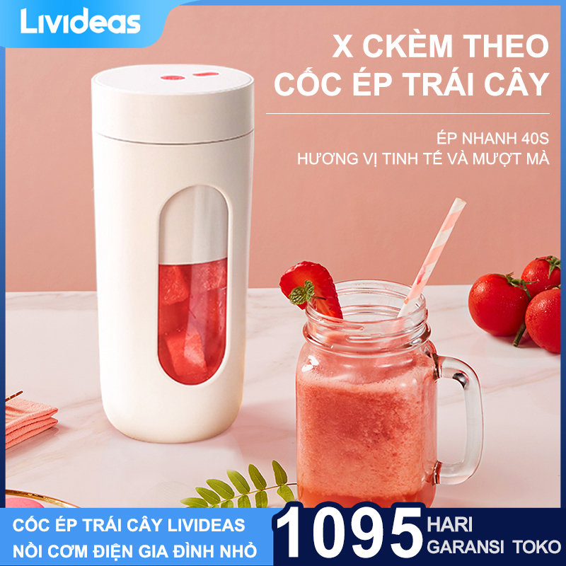 Máy Xay Sinh Tố Cầm Tay Mini Đa Năng Livideas Tố Juicing Cupmáy Xay Thịt Có Thể Nghiền Đá Pin 3000Mah Bảo Hành 3 Năm