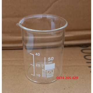 Cốc thủy tinh có mỏ 50ml của Đức