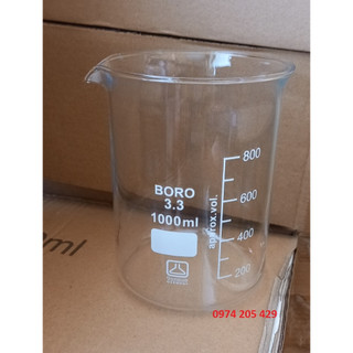 Cốc thủy tinh có mỏ 1000ml của Đức