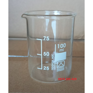 Cốc thủy tinh có mỏ 100ml của Đức