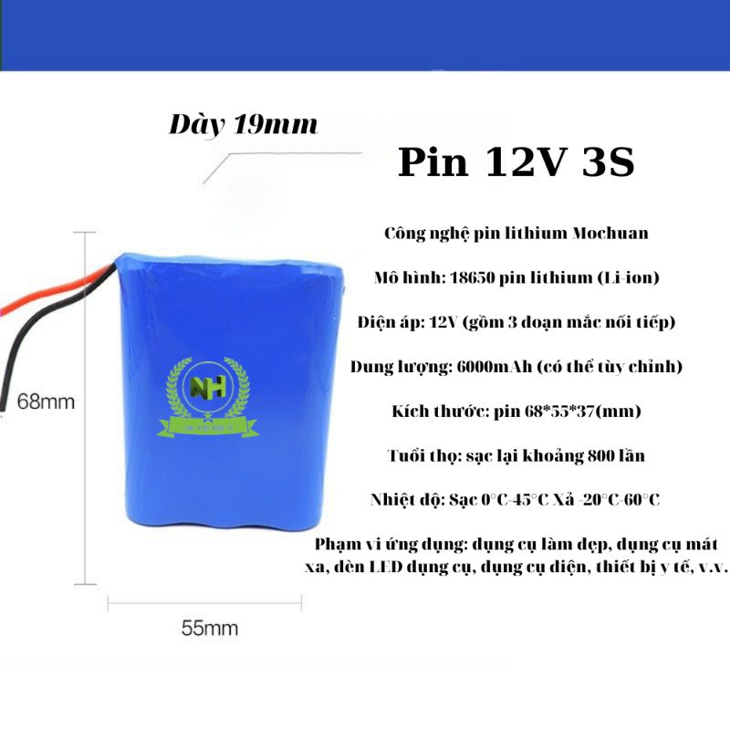 Pin sạc 18650 cho loa trợ giảng loa Bluetooth đèn led đèn pin đồ chơi