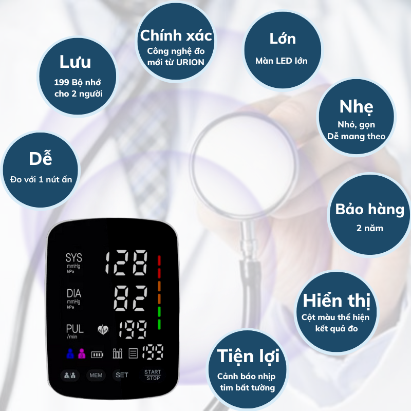 Máy Đo Huyết Áp Bắp Tay Điện Tử ALPHAMED U82RH