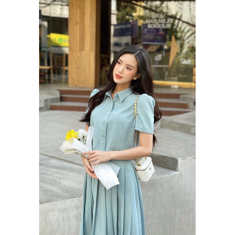 Set đũi chân váy xếp ly Ancava