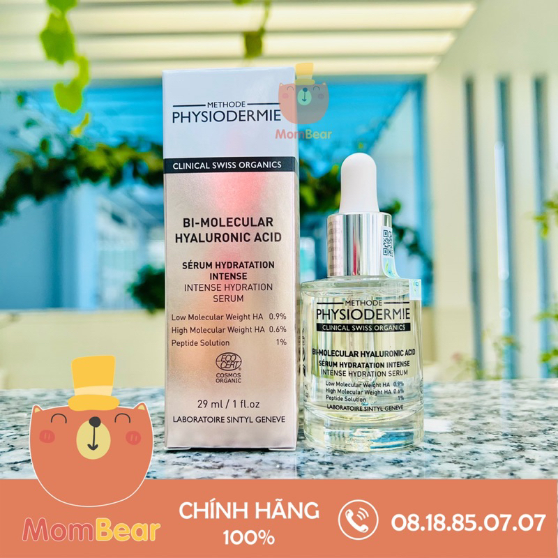Serum Cấp Nước Căng Bóng Methode Physiodermie(Organic) Bi–Molecular Hyaluronic Acid 29ml
