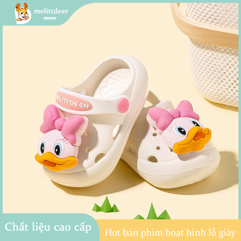 dép cho bé gái Melittdeer chống trơn trượt hình động vật dễ thương