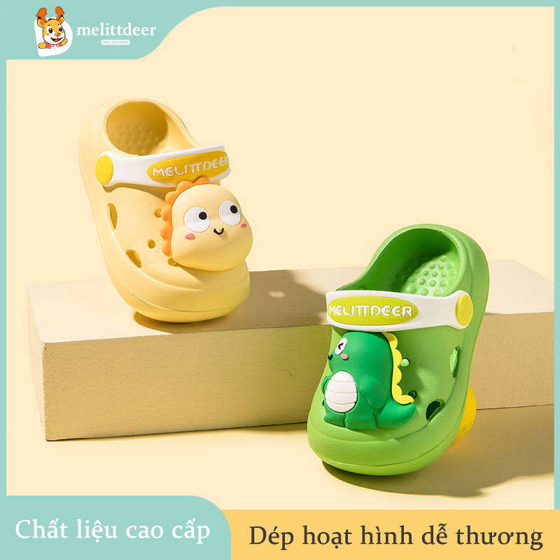 Dép cho bé trai  Melittdeer chống trơn trượt hình động vật dễ thương