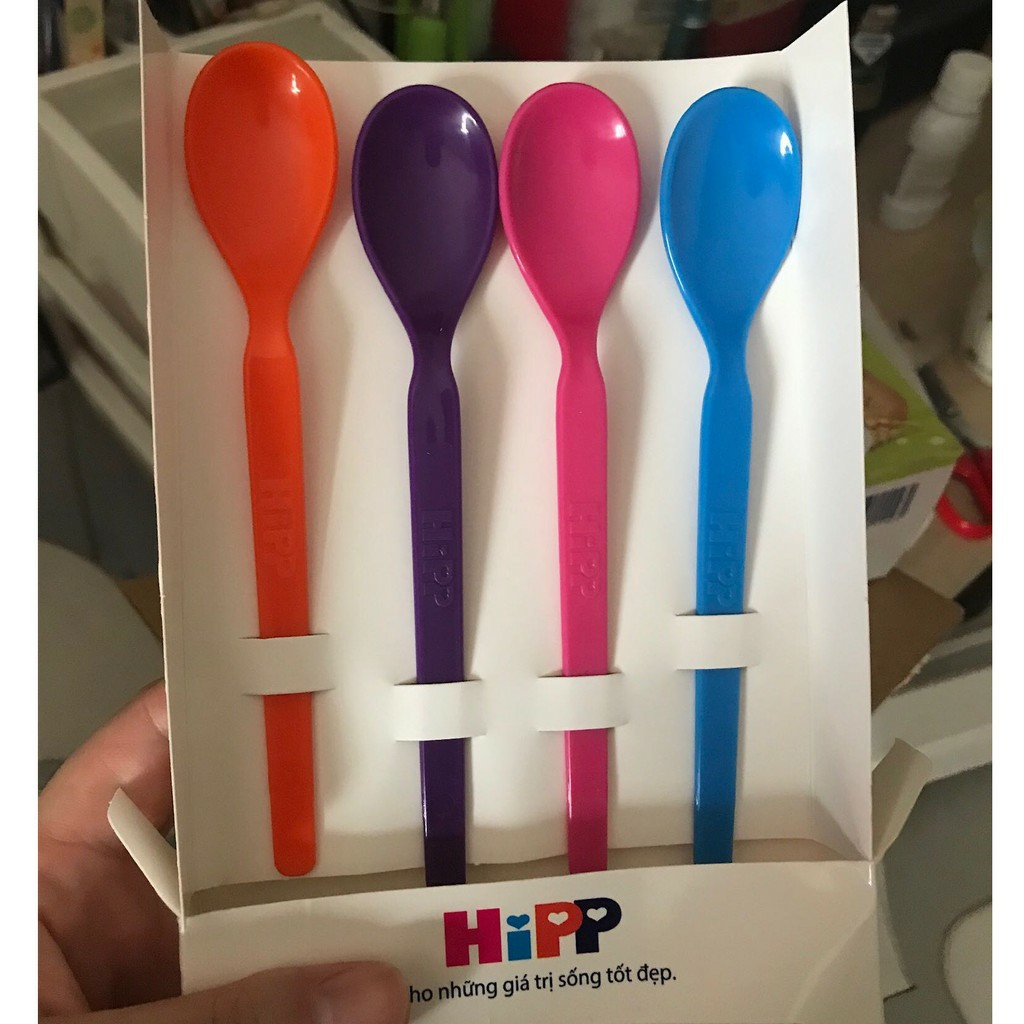 Thìa ăn dặm / an toàn cho bé Hipp, nhựa PP cao cấp - Giao 1 cái màu ngẫu nhiên