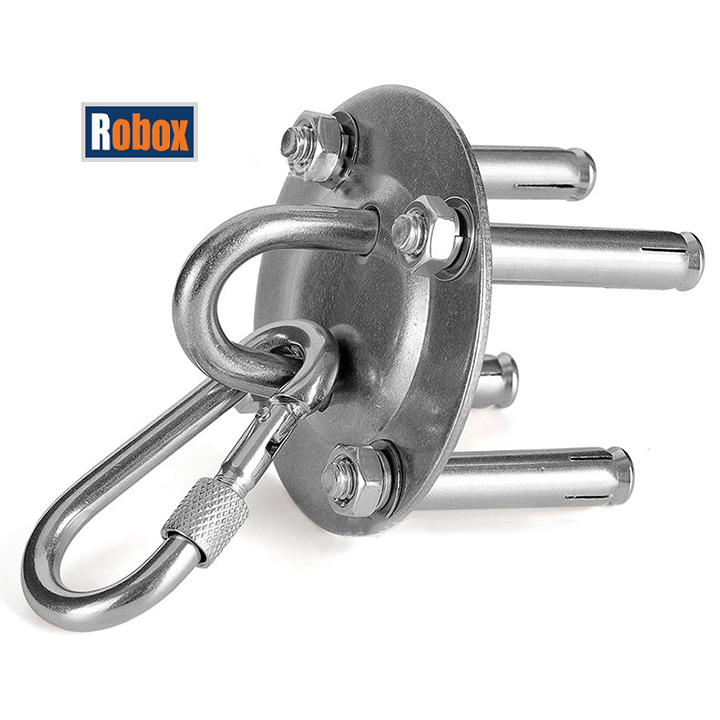 Bộ móc treo đĩa bay áp tường treo võng treo xích đu treo lụa yoga chất liệu inox