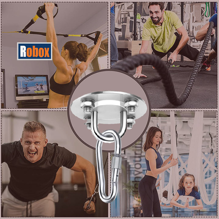 Bộ móc treo đĩa bay áp tường treo võng treo xích đu treo lụa yoga chất liệu inox