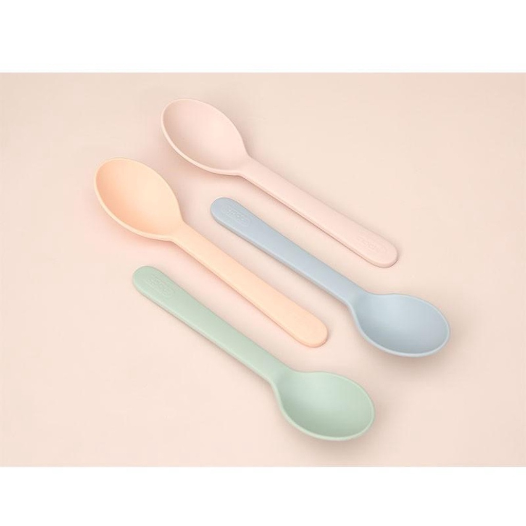 Thìa ăn dặm INOCHI chất liệu nhựa nguyên sinh cao cấp cho trẻ nhỏ tự ăn thông minh loại dài Amori