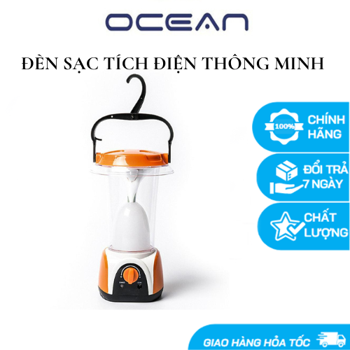 Đèn sạc tích điện thông minh KN6863L công nghệ LED OCEAN tiết kiệm năng lượng, dùng khi mất điện, khi đi cắm trại.