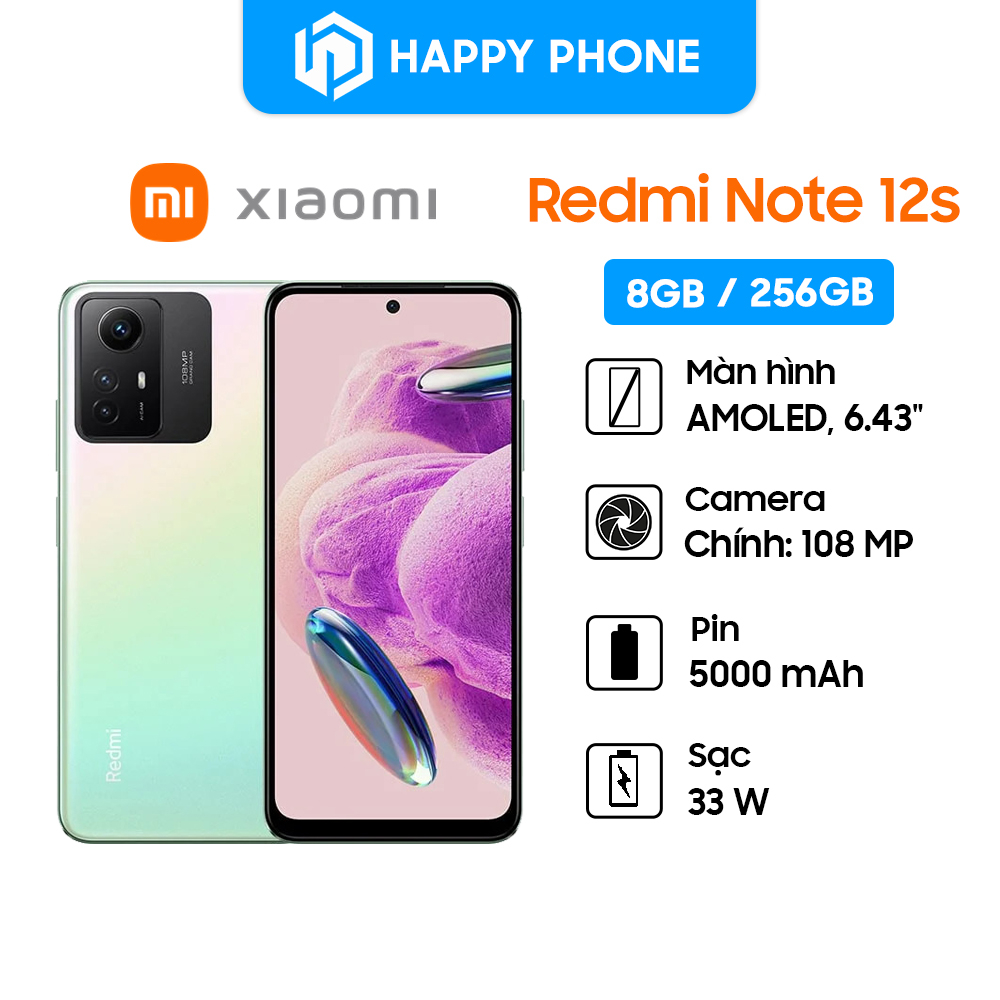 Điện thoại Xiaomi Redmi Note 12s - Hàng Chính Hãng, mới 100%, Bảo hành 18 tháng