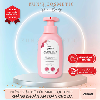 Nước Giặt Đồ Lót Sinh Học Tinee Kháng Khuẩn An Toàn Cho Da 280ml - Hồng