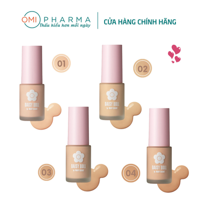 Kem Nền Serum Dưỡng Ẩm Không Bong Da Lì Mịn Như Nhung Daisy Doll Nhật Bản BB Serum SPF 30 Mỏng Nhẹ 28ml