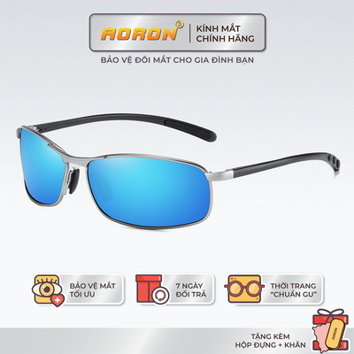 Kính Râm Thời Trang Nam, Tròng Kính Vuông Phân Cực Polorized Chống Chói, Chống Lóa AK016 - AORON
