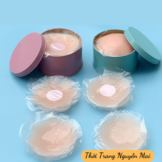 Miếng dán ngực silicon siêu mềm - dán ngực siêu dính - sử dụng được nhiều lần - hộp 10 miếng