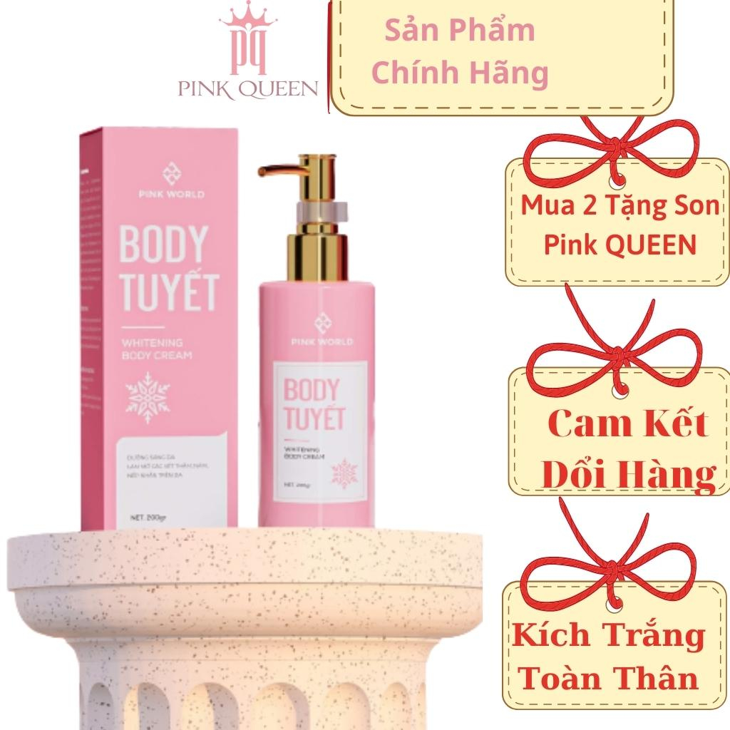 kem dưỡng ẩm Body trắng da, sữa dưỡng thể chống nắng, kem nâng tone toàn thân pink queen 200ml