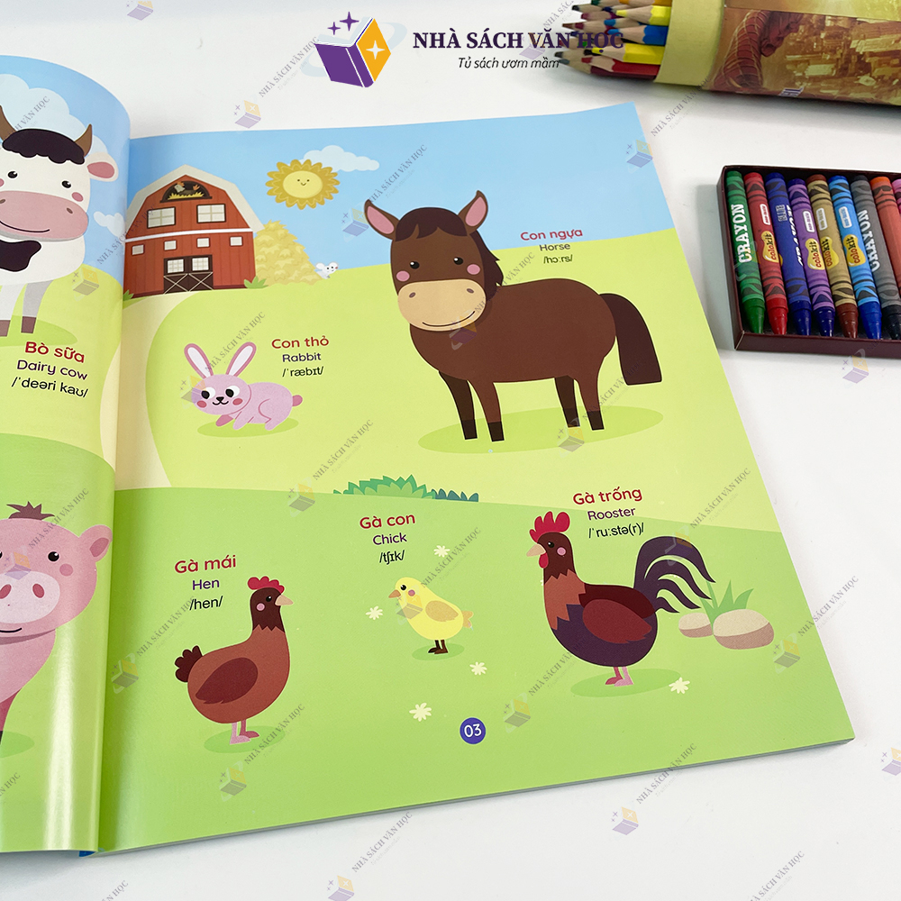 Sách - Bé Học Tiếng Anh Qua Hình Ảnh - 1000+ Từ Vựng Tiếng Anh Đầu Tiên Cho Bé - Quét Mã QR Nghe Đọc