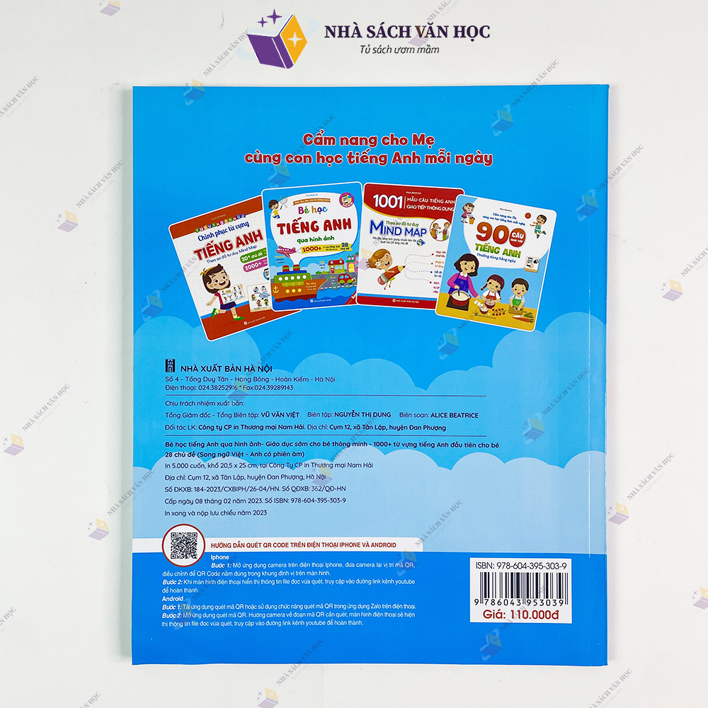 Sách - Bé Học Tiếng Anh Qua Hình Ảnh - 1000+ Từ Vựng Tiếng Anh Đầu Tiên Cho Bé - Quét Mã QR Nghe Đọc