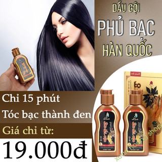 Dầu gội đen tóc phủ bạc nhân sâm hàn quốc beauty star