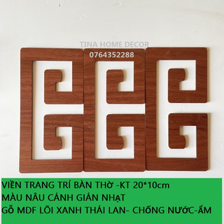Viền trang trí bàn thờ chữ C kích thước 20x10cm - An Nhiên St