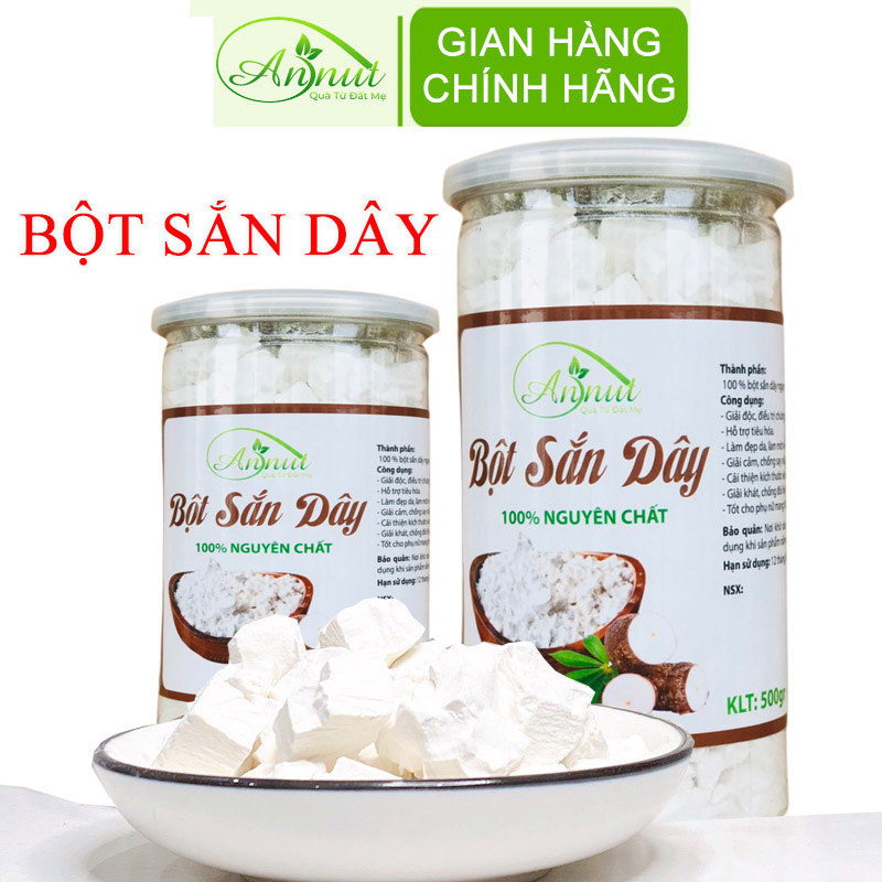 Bột Sắn Dây Nguyên Chất Thơm Ngon Trắng Sạch, Hàng Bao Chuẩn Thanh Nhiệt Annut