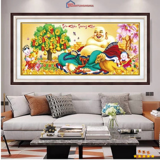 Tranh đính đá phật di lạc 1m x 50cm