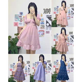 Đầm set hồng/ trắng 2hand🌸 đồng giá 65k