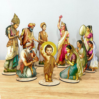 Set 10 Nhân Vật Vườn Lâm Tỳ Ni Size 30cm Bằng Gỗ 2D - TAYTA