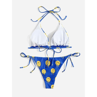 [ORDER SHEIN] Set Bikini 2 Mảnh Hoạ Tiết Smile