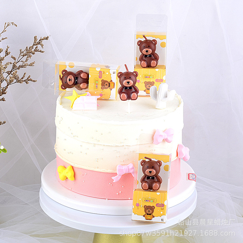 Nến Gấu Cute Trang Trí Bánh Kem Sinh Nhật, Quà Tặng Lưu Niệm, Quà Tặng Bạn Bè
