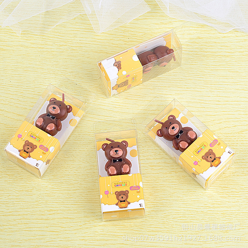 Nến Gấu Cute Trang Trí Bánh Kem Sinh Nhật, Quà Tặng Lưu Niệm, Quà Tặng Bạn Bè