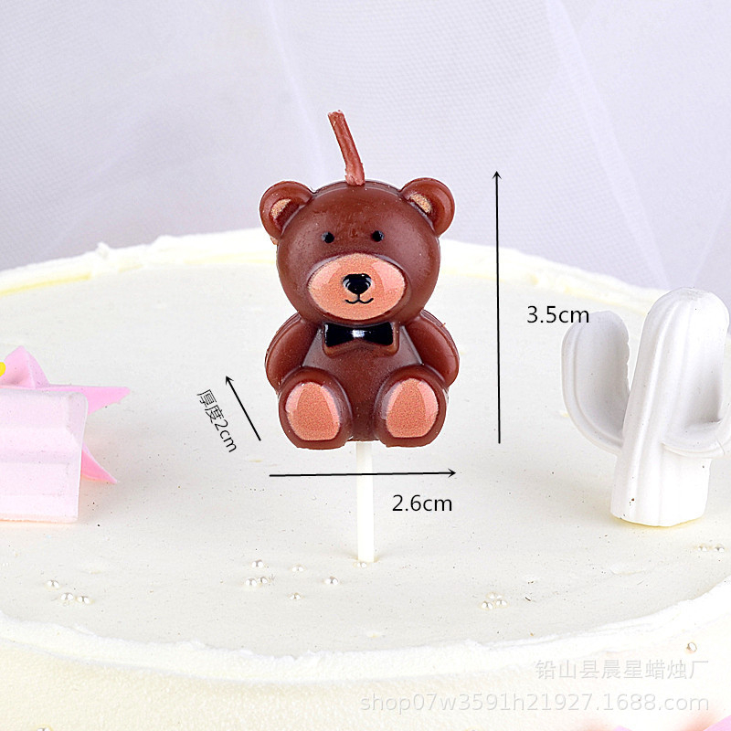 Nến Gấu Cute Trang Trí Bánh Kem Sinh Nhật, Quà Tặng Lưu Niệm, Quà Tặng Bạn Bè