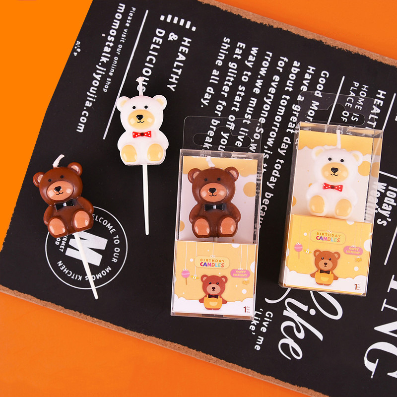 Nến Gấu Cute Trang Trí Bánh Kem Sinh Nhật, Quà Tặng Lưu Niệm, Quà Tặng Bạn Bè